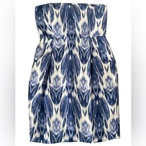 J.Crew Collection Strapless Silk Ikat Dress Size 4